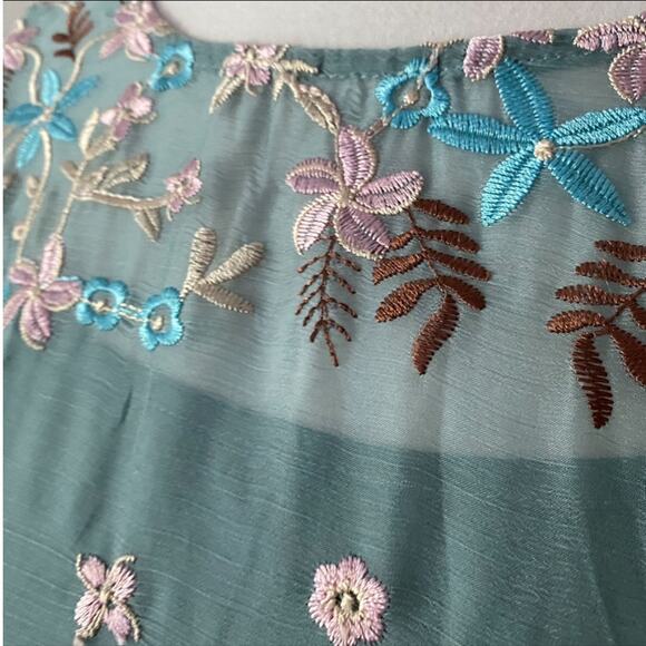 1X Boho Dress Plus Size Embroidered Dress One Size Boho Homecoming Dress Fairy - Picture 5 of 17